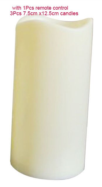 1/3 PCS Electronic Candle Flameless 12 Colors LED Changing Candles Night Light Timing Remote Control Simulation Candle Wedding: 3 Pcs 7.5X12.5X3