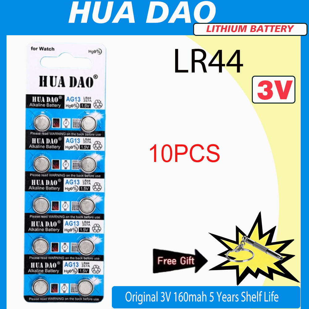 2-30 Pezzi Batterie LR44 ad Alta Capacità L1154F AG13 SR44 A76, Batterie Alcaline Premium 1.5V a Bottone per Calcolatrice: Oro