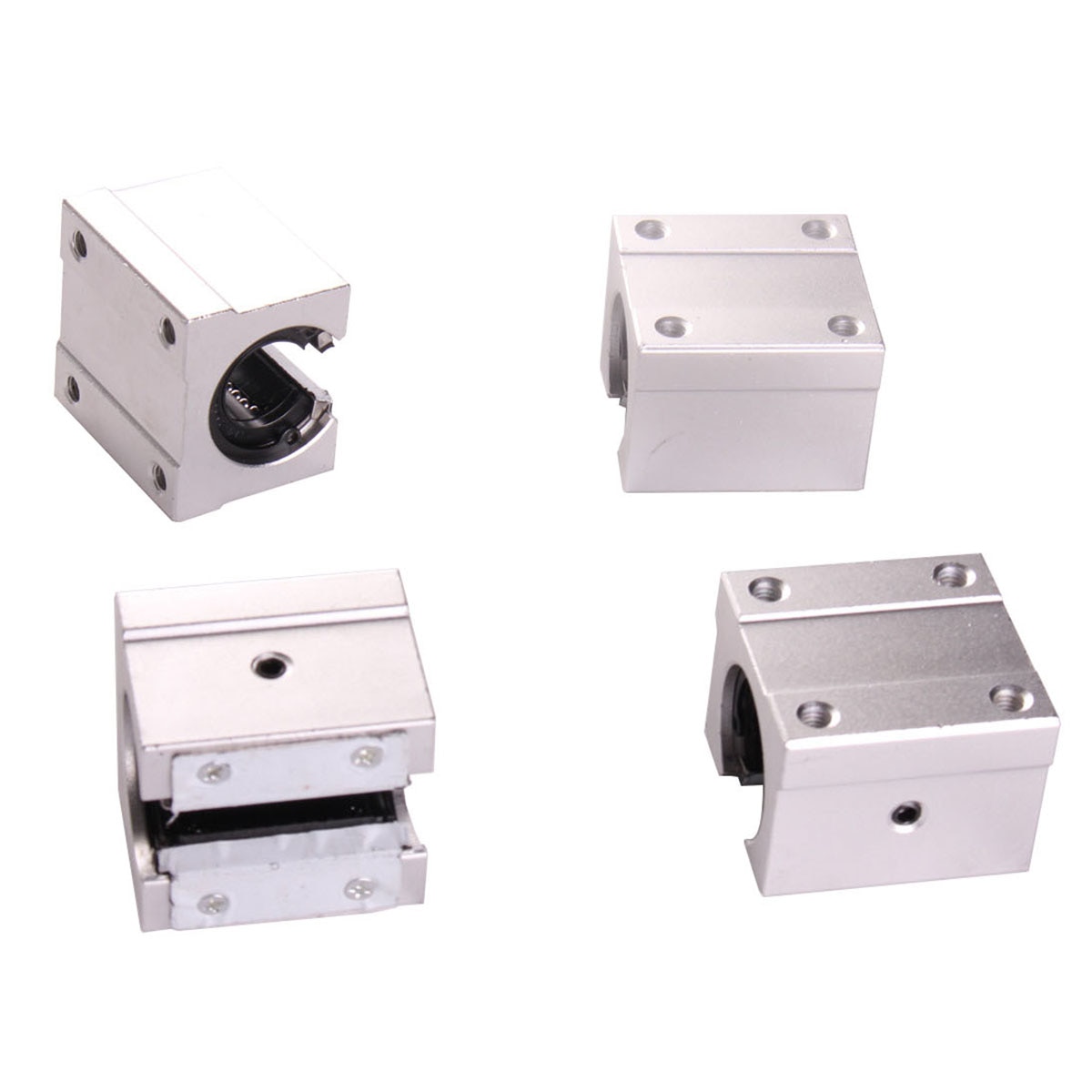 4 Stks/partij SBR10UU SBR12UU SBR16UU SBR20UU SBR25UU 12Mm 16Mm 20Mm Lineaire Kogellager Blok Voor Cnc Router sbr Lineaire Geleiderail