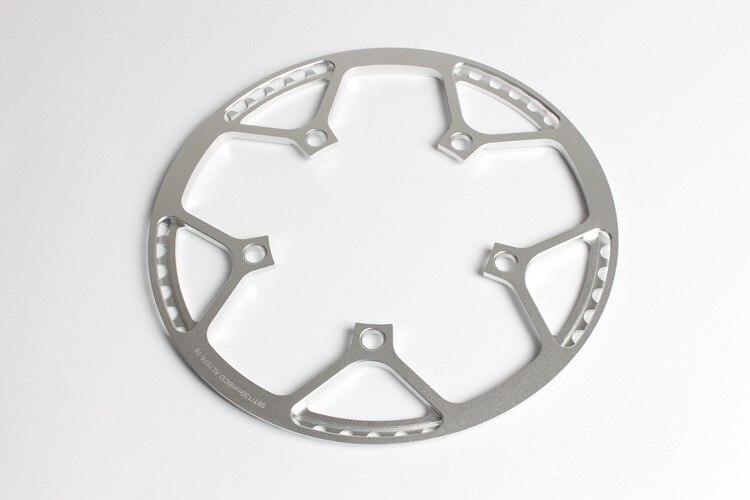 Litepro 130mm bcd kedjekrans i aluminiumlegering 45t-58t hopfällbar cykelskiva med skydd ultralätta cykeldelar: 56t silver