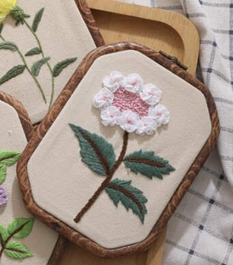 kit di ricamo con motivo a fiori timbrati fai-da-te con kit di ricamo a cerchio per ricamo Vintage ▾ punto croce cucito arte mestiere: no.1