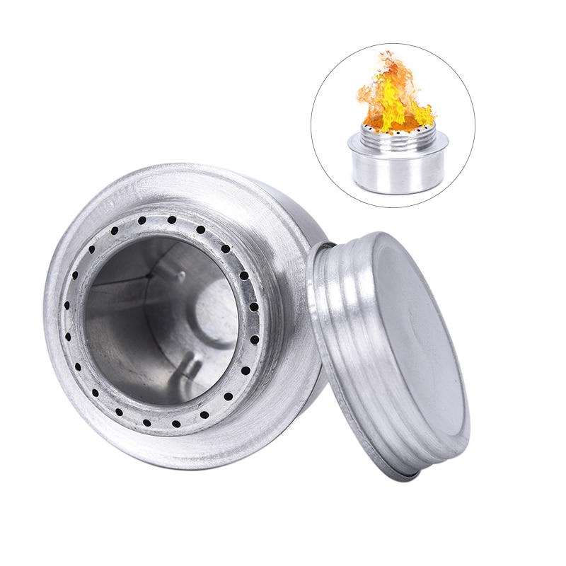 Estufa de Alcohol para exteriores, hornillo de aleación de aluminio, utensilios de cocina para acampar, soporte para estufa de pesca
