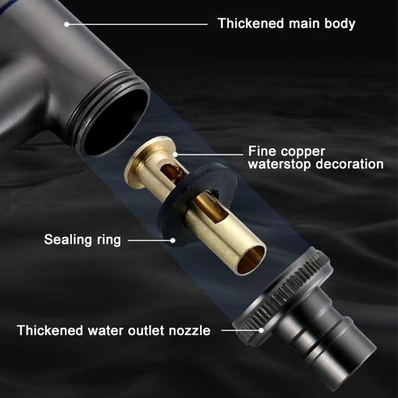G1/2 Rubinetto per lavatrice Ottone Doppia uscita Acqua Arresto automatico dell'acqua Valvola ad angolo di apertura rapida G3/4 Accessori per il bagno