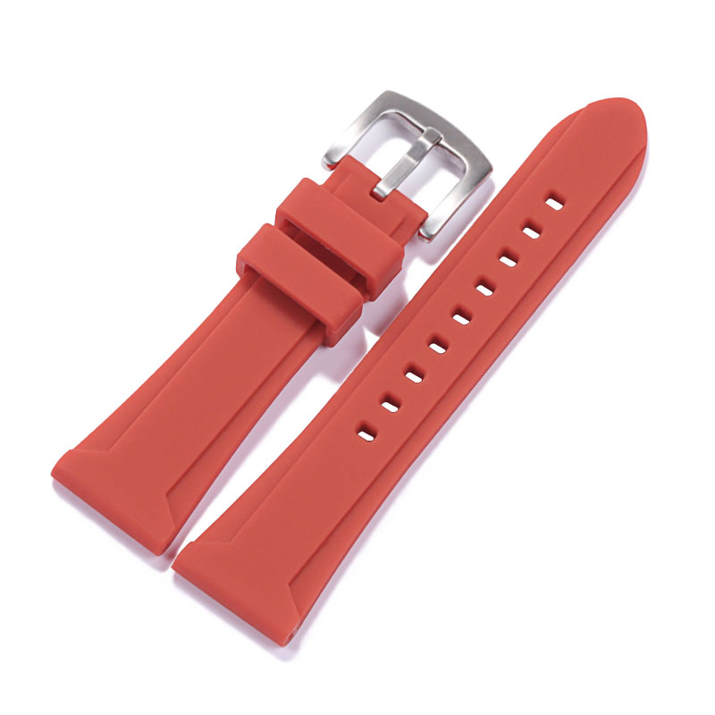 Weiches Silikonkautschuk-Uhrenarmband, 22 mm, 24 mm, 26 mm, für Herren und Damen, Sport, wasserdicht, atmungsaktiv, Ersatzarmband, Gürtel: Beige / 26mm