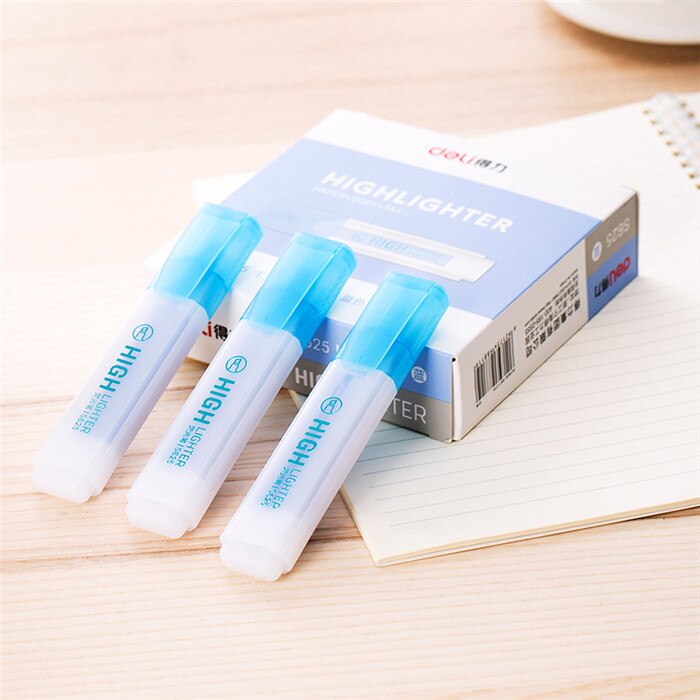 Deli 6 stks Gekleurde Markeerstift Art Tekening Markers Pen Briefpapier Winkel Kantoor Schoolbenodigdheden Fluorescerende Inkt Schilderen Graffiti: Blue 6pcs