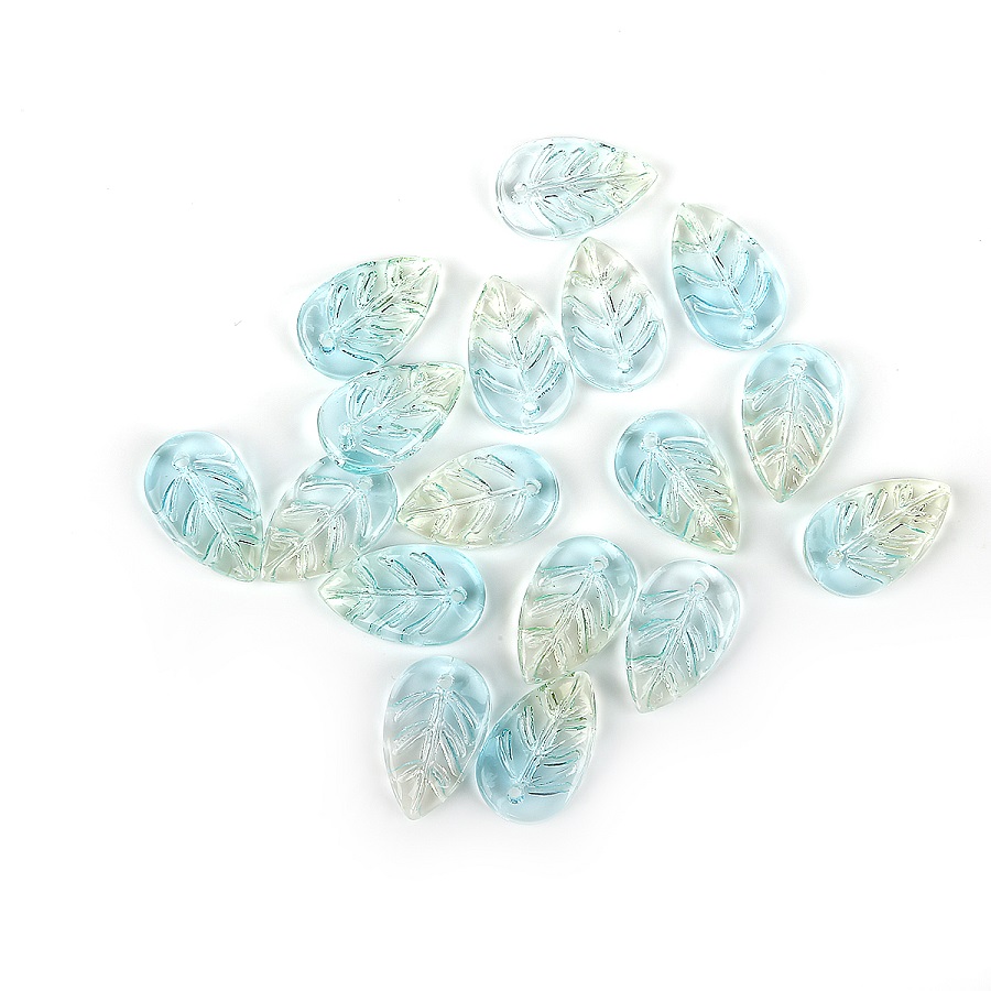 18x11mm Czech Glass Leaf Beads Jewelry Making Supply Czech Leaf Beads DIY Earring Finding Clothing Supplies 20pcs/bag: 05