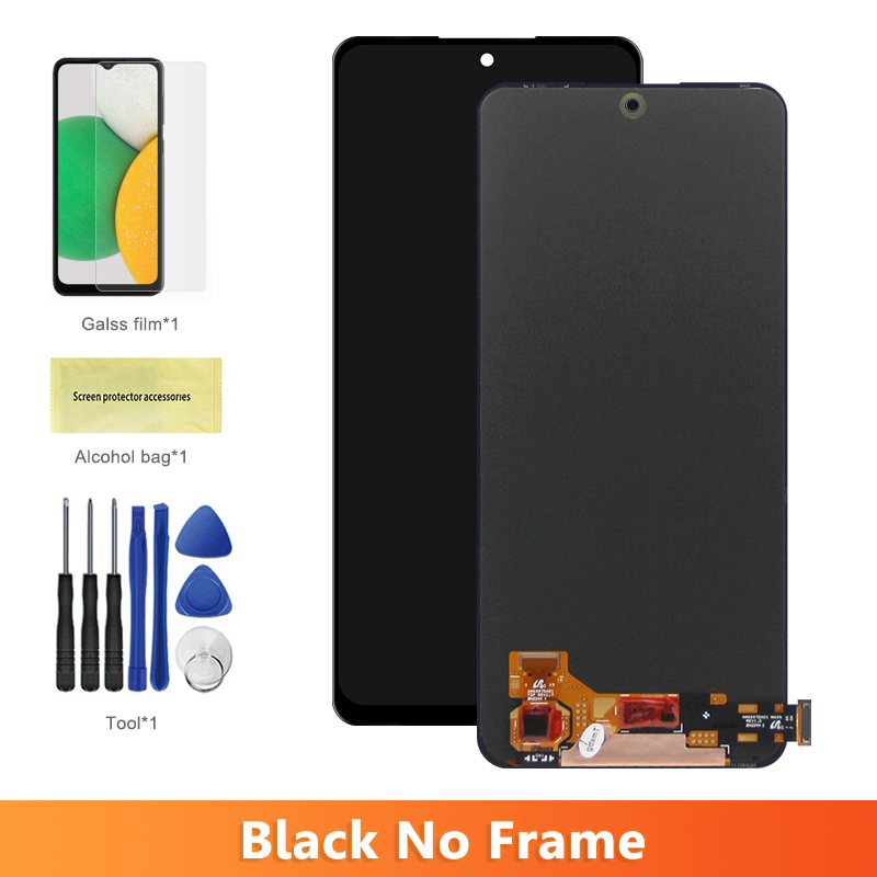 Super AMOLED pour Xiaomi Redmi Note 12 4G 23021RAAEG 23021RAA2Y écran tactile Lcd avec cadre pour écran Redmi Note 12 4G: Black