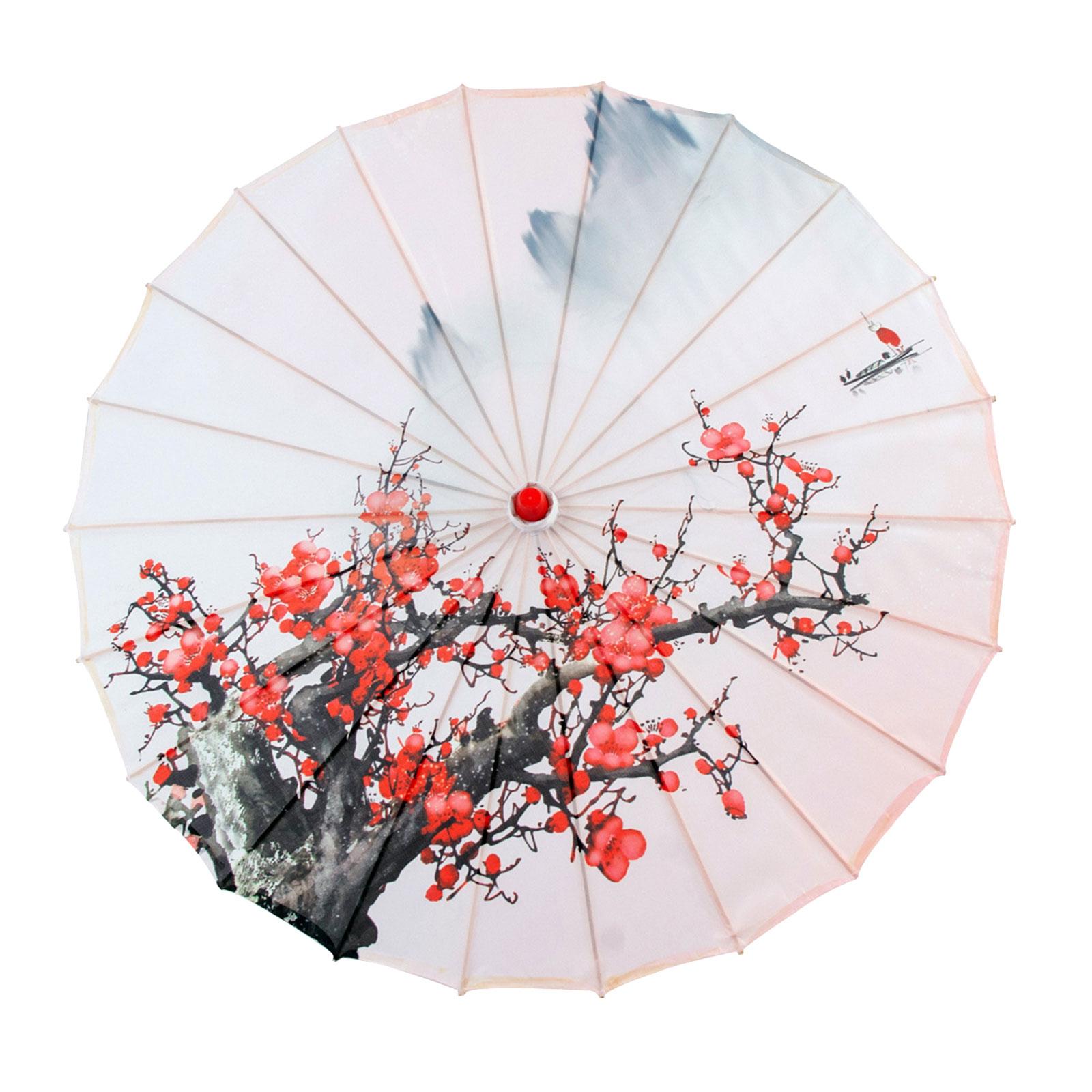 Parasol huilé fait à la main, parapluie de danse classique, art chinois et japonais, mariage, 32 po: Orange