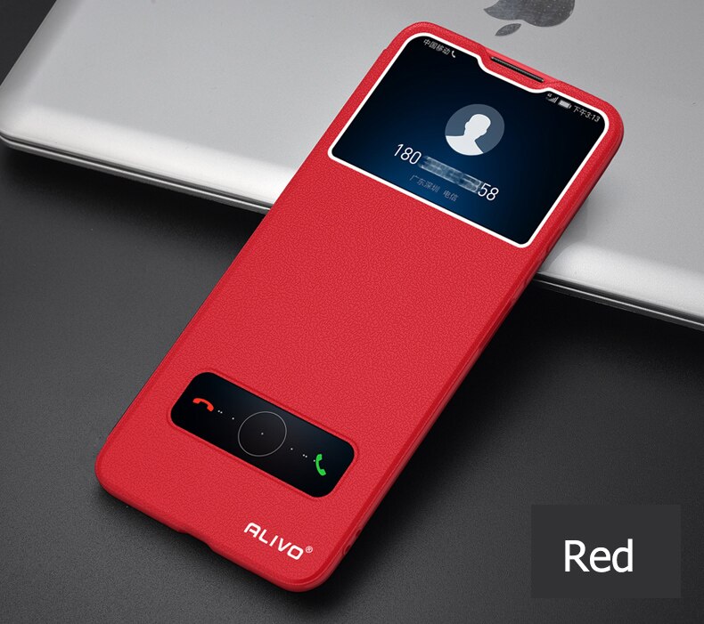 Inteligentne etui na okno dla honoru 50 Pro Honor 50 se etui na telefon magnes klapki skórzane etui na Honor 50 Pro se etui Honor50 Pro Funda: Honor 50 Pro / Red