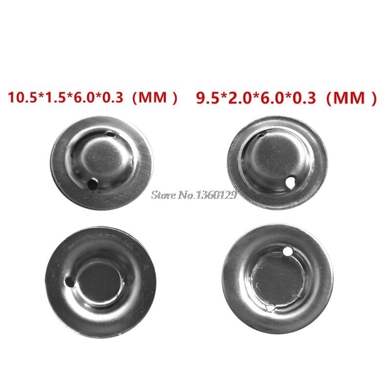 100Pcs 18650 Lithium Battery Positive Spot Welding Tip Cap Flat Head to Tip Metal Protective Cap Battery Accessories