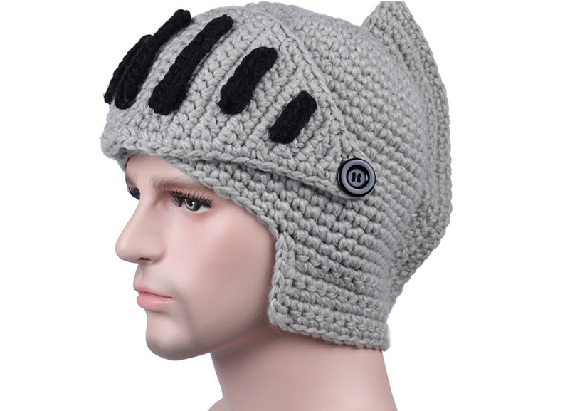 Di alta qualità di Inverno Cavaliere Romano Cappello di Lana Viso Collo Vento di Cotone Fatta A Mano Cappello Gladiatore Maschere Berretti cap per Il tempo libero