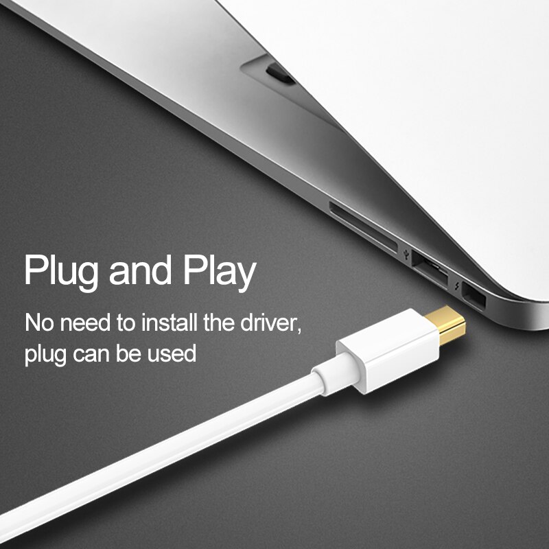 Biaze 4K MINI Displayport DP to HDMI Adapter 1.8M 3M Display Port Converter For Laptop Projector Displayport to HDMI Thunderbolt