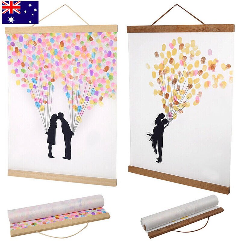 21-80cm Magnetic Wooden Photo Frame Scroll Print Poster Picture Hanger DIY all Hanging Poster Frame Decor