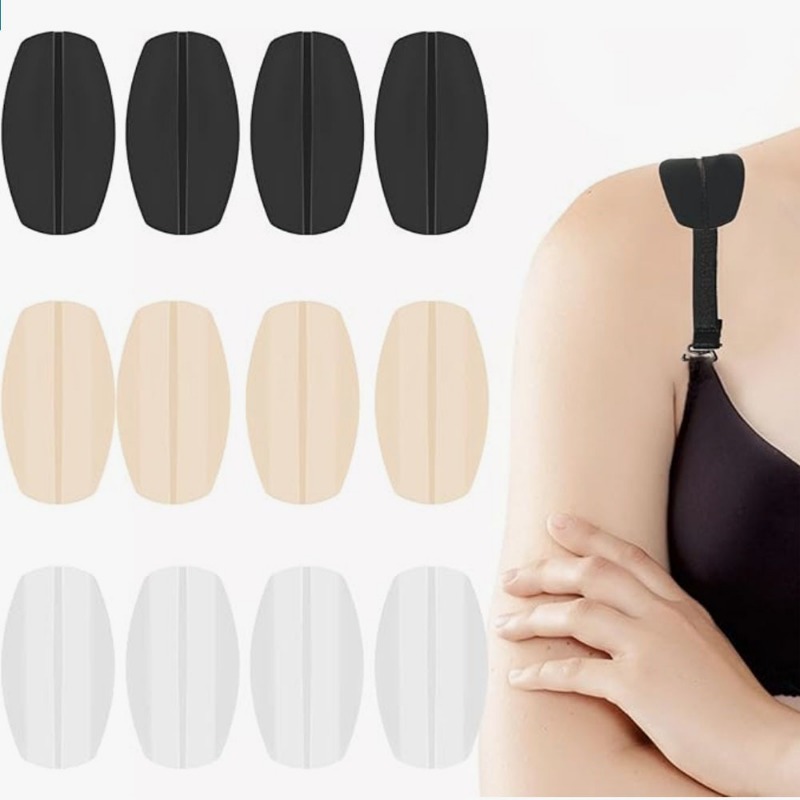 1 Paar Zachte Siliconen Half-Transparante Anti-Slip Schouder Pads 2 Stks/partij Lady Relief Pijn Bra Strap kussens Geen-Slip Houder