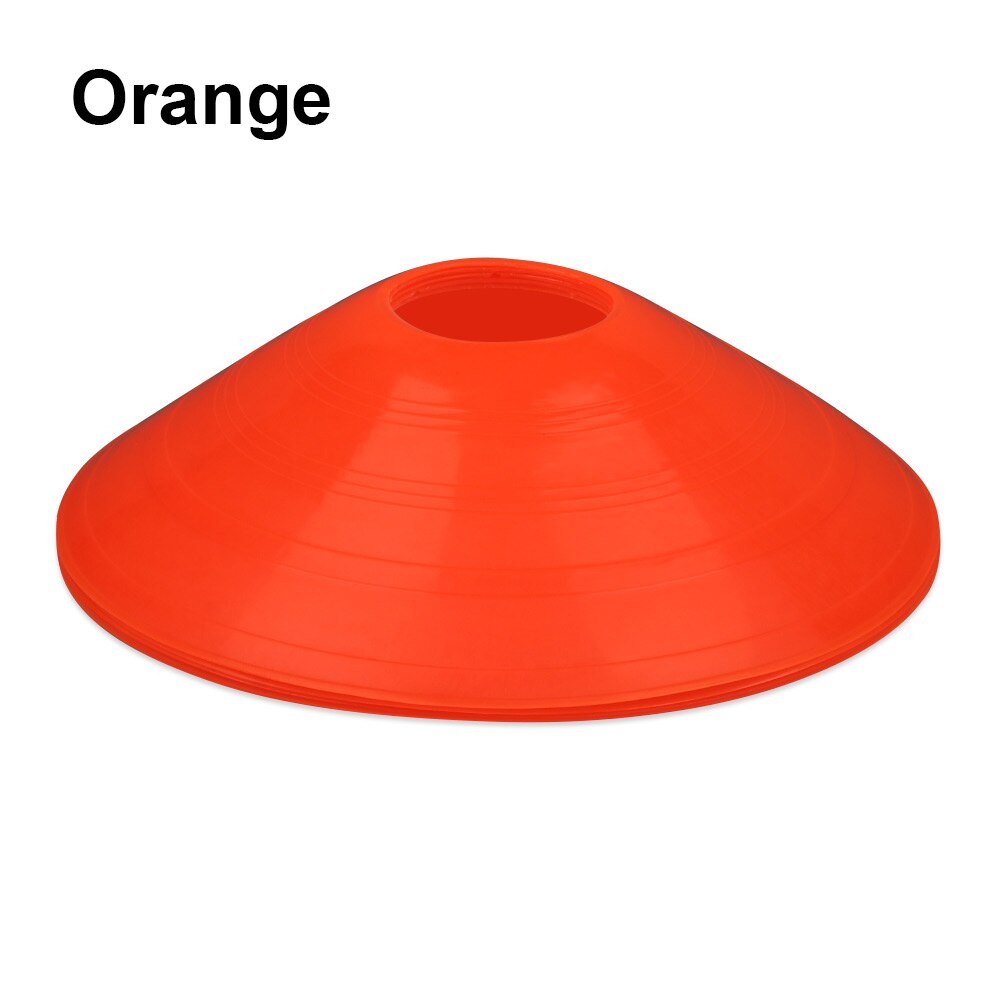 5Pcs Outdoor Sports Football Speed Training Disc Cone Inline Skating Cross Track Marker Soccer Cross Speed Training Marking Cup: Orange