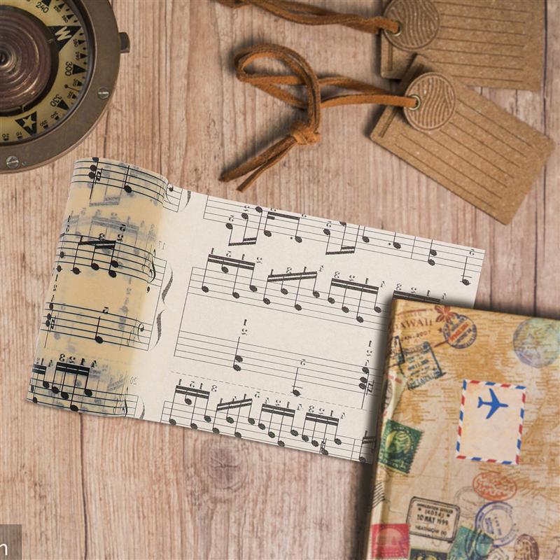 2 rollos de cinta Vintage antigua, cinta decorativa ancha clásica para álbum de recortes, libro de recortes y pegatinas de papel