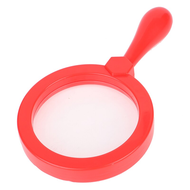 1PC Plastic Stand Magnifier Optical Lens Magnifying Glass Reading For Children: Red