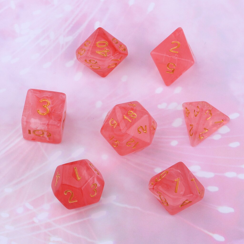 Juego de dados de 4 caras, Gema poliédrica, D4 D6 D8 D20 D & D TRPG, juego de rol