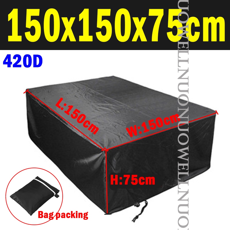 420D Oxford Fabric Furniture Covers Anti-UV Outdoor Sofa Table Chair Dust Proof Cover Garden Patio Waterproof Furniture Cover: Beech