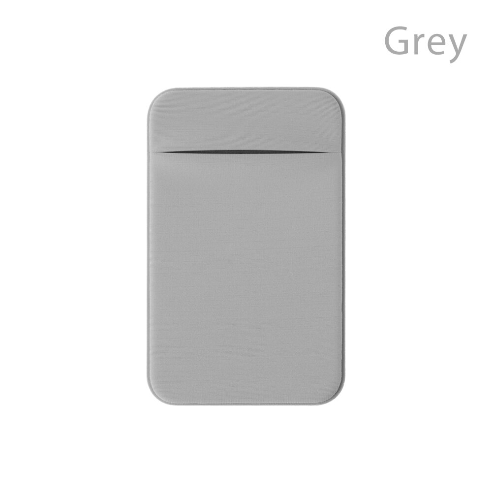 1PC Cellphone Pocket Stick Adhesive Credit Card Wallet Elastic Stretch Sticker Pocket Case Cover Mobile Phone Accessories: Grey