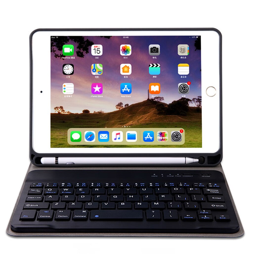 For Apple iPad 7th Gen 10.2" Detachable Bluetooth Keyboard Case Cover Stand/Removable Backlit Bluetooth Keyboard Cover