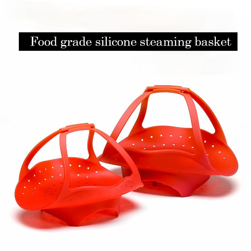 Fold Safe Multifunction Stove Useful dumpling Silicone Steamer Basket With Handles Kitchen Gadgets Kitchen Tool