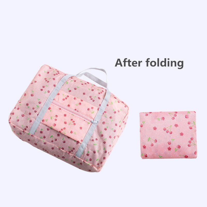 Folding Clothes Sorting Bag Luggage Storage Organizer Folding Bags Shopping Shoulder Bag Travel Accessories Women Makeup Bag