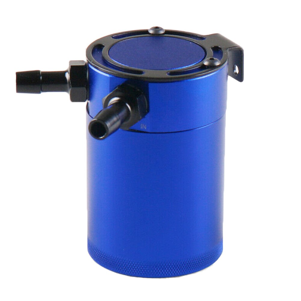 2-- poorts olieopvangbak reservoir motor zwart aluminium gepolijst afgeschuind universeel: Blauw