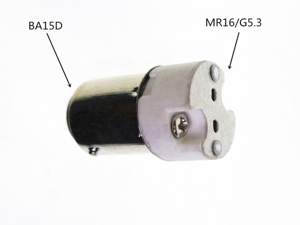 Ba15d-mr16 lamphouder converter  ba15d draai naar  g5.3 lampvoet  b15d naar  g5.3 voet  b15 to mr16