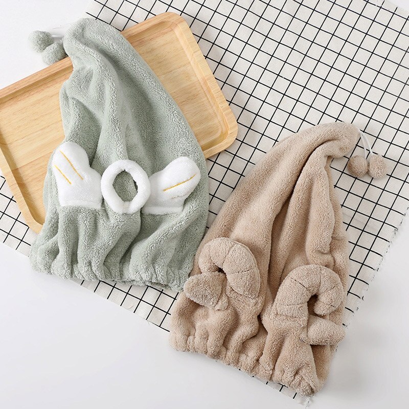 Hårtork handdukar kvinnor handdukar handduk badhandduk snabbtorkande superabsorberande tjockare mikrofiber hårtork