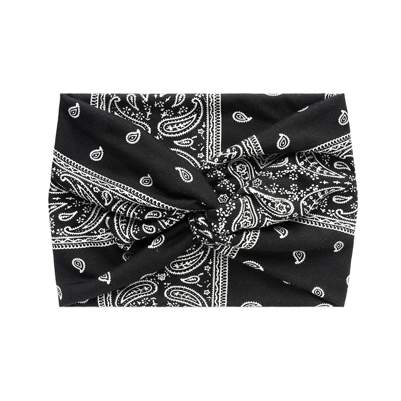 Boho-stil breda pannband för kvinnor extra stora turban träningspannband yoga hårband tvinnade tjocka håraccessoarer