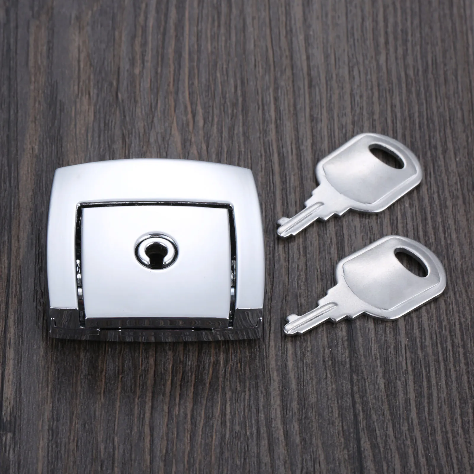 46*45mm Lock Metal Security Toggle Hasp Latch Lock With Double Keys For Cabinets Tools Box Silver Home/Office Industry Hardware