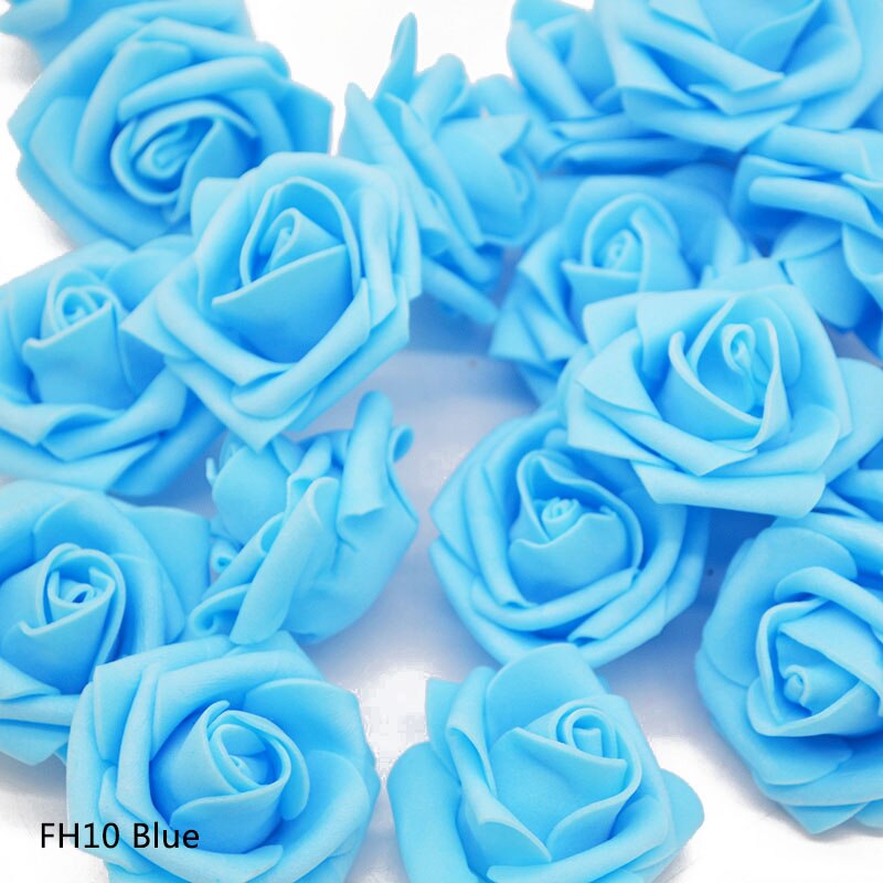 20 st/lot 4cm konstgjorda rosblomma pe skum blomhuvuden rosett scrapbooking blomma gör det själv krans bröllopsfest dekoration: Fh10