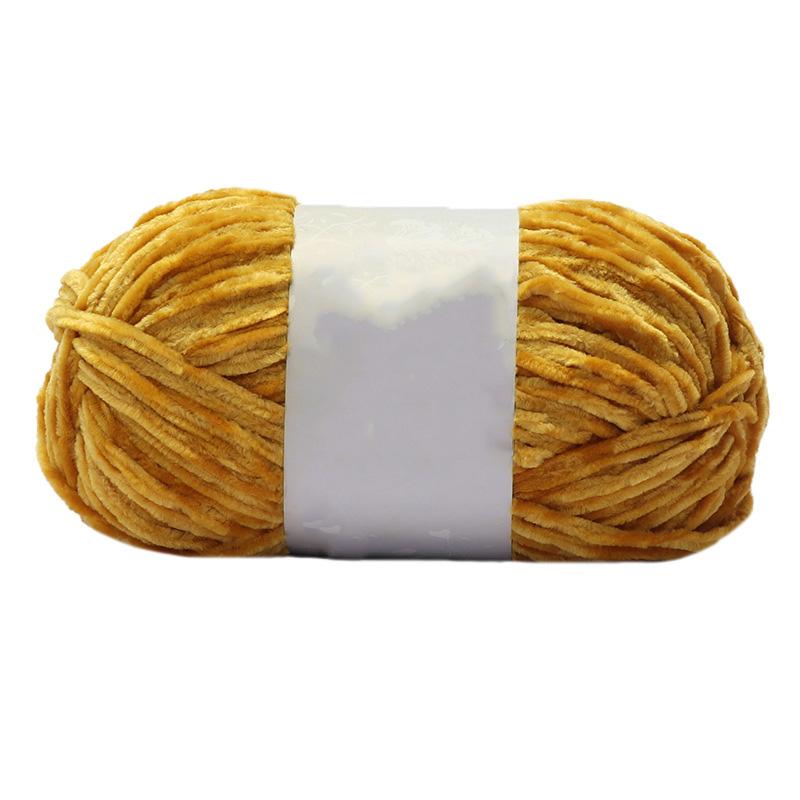 1Pc 100g Velvet Yarn For Hand Knitting Chenille Crochet Yarn Soft Threads Baby Line For Sweater Scarf Doll Amigurumi 180m/7086i: WHITE