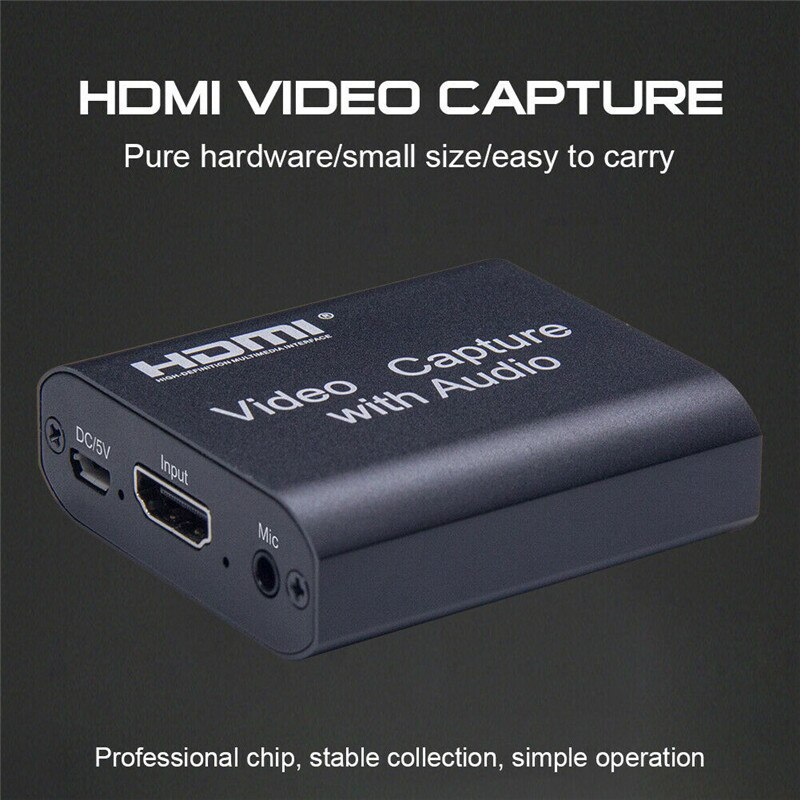 HDMI Video Capture Card with Audio HDMI to USB Converter Grabber Video Recording