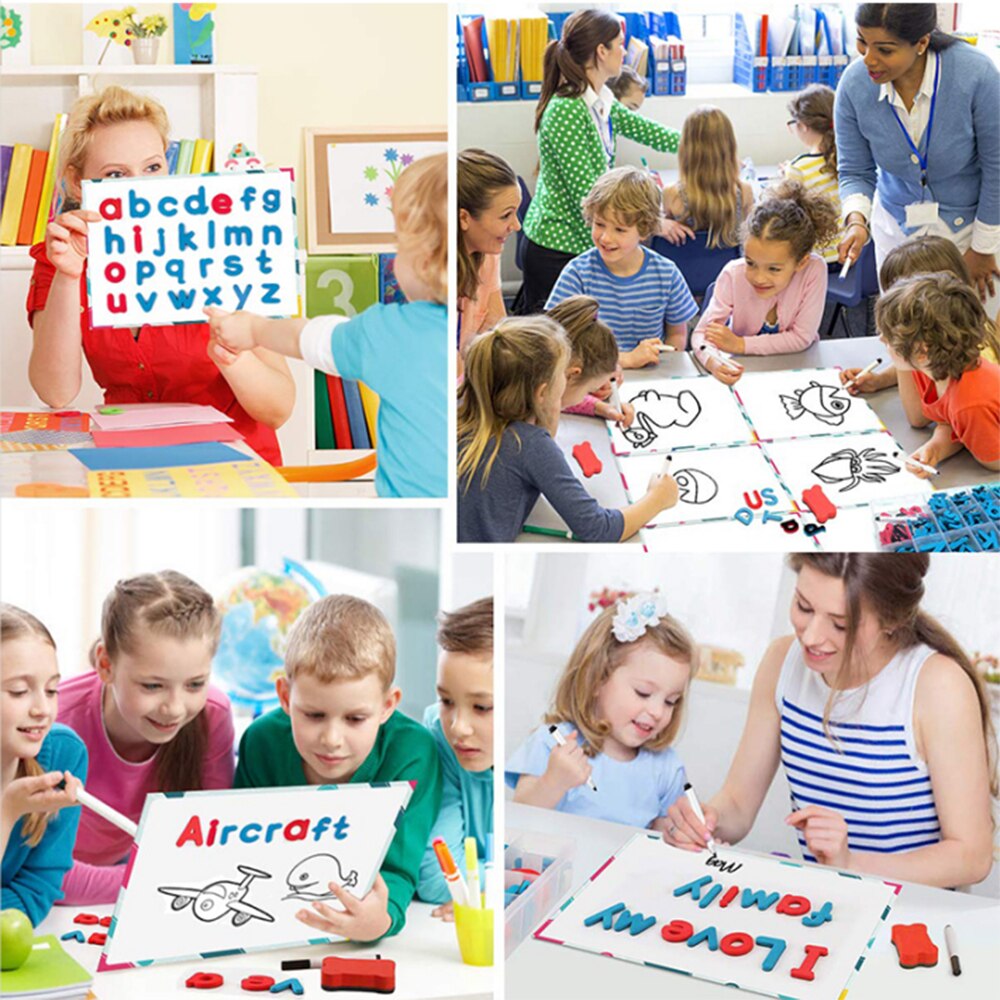 238 stücke Magnetischen Buchstaben Aufkleber Kit mit Doppel-Seite Magnet Bord Schaum Alphabet Buchstaben für Kinder Rechtschreibung Lernen Bildung spielzeug