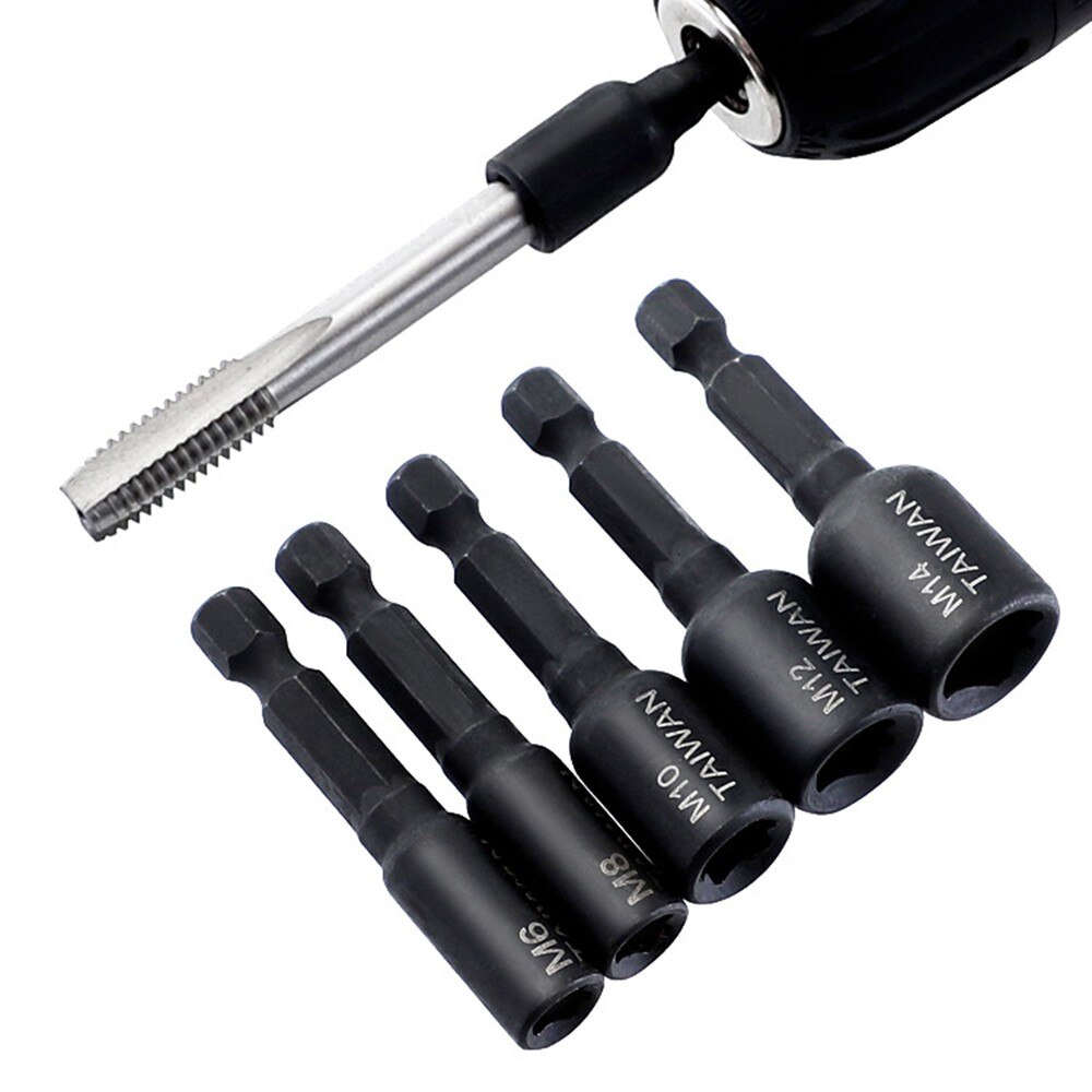 M6-M14 Firmer Screw Tap Socket Adapter Holder Extension Bar 1/4 Inch Hex Shank Screw Tap Tapping Chuck For Power Drill tools