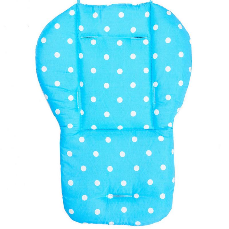 Dot-cojín para asiento de cochecito de bebé, colchón suave para carrito de bebé, almohadilla de algodón, accesorio para alfombrilla, 1 unidad: Azul