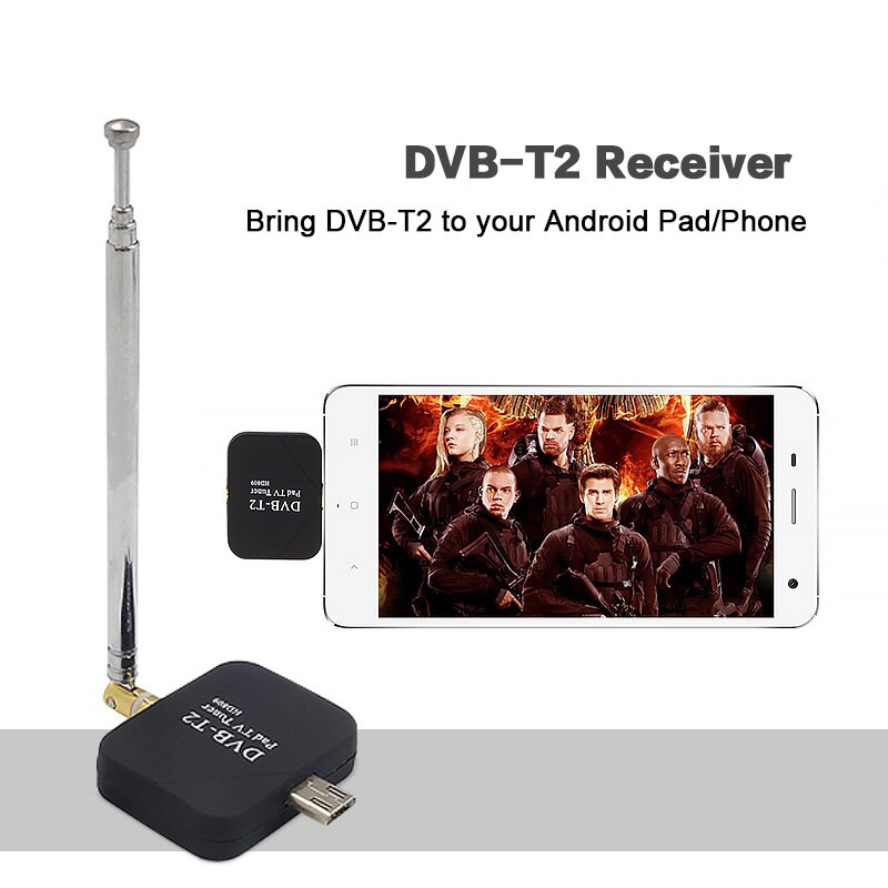 ZYKER DVB-T2 Pad USB TV Tuner HD Ricevitore Antena Digital HDTV DVB-T2 TV Stick Guardare la TV Dal Vivo Per Android Pad telefono Tablet PC