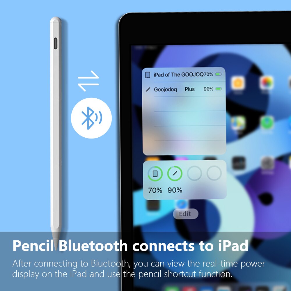 Voor Apple Potlood 2 Ipad 25th Gen Bluetooth Stylus Pen Voor Ipad Tekening Touch Pen Voor Ipad Met Power-Display