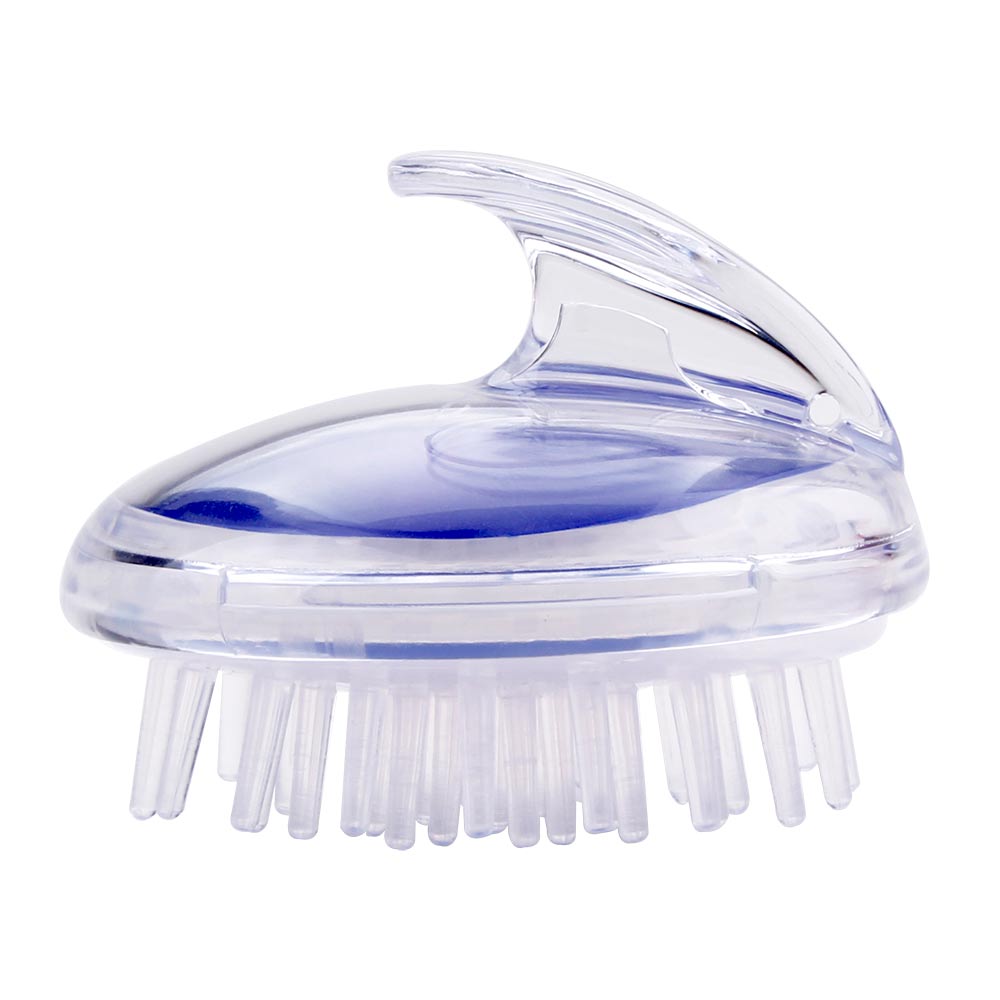 Hoofdhuidborstel haarkam hoofdhaar hoofdhuidmassager shampoo borstel wassen roterende haarborstel highlight kam meridiaan massage kammen: Rond blauw
