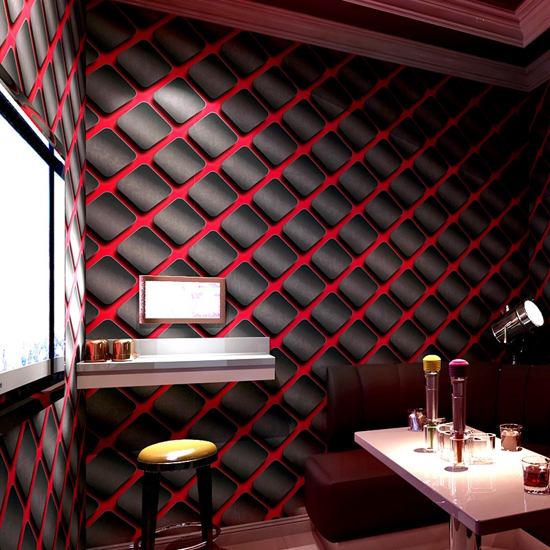 KTV-papier peint 3D en tissu 3D avec motif de personnalité, Bar, salle de bal, hôtel