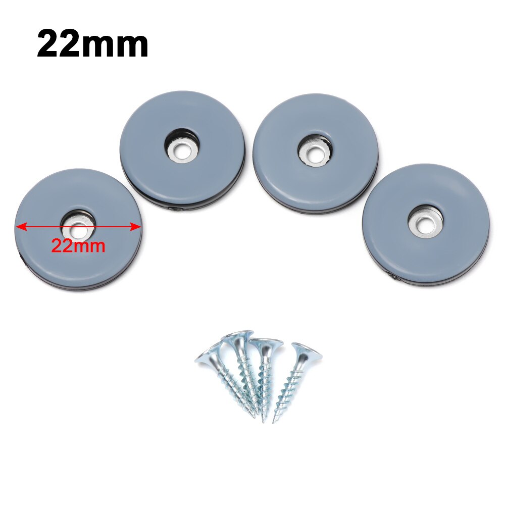 Tapis coulissant épais et doux, 8 pièces, facile à déplacer, base de Table pour meubles lourds, pieds de protection, tapis de sol Anti-abrasion avec vis: 22mm