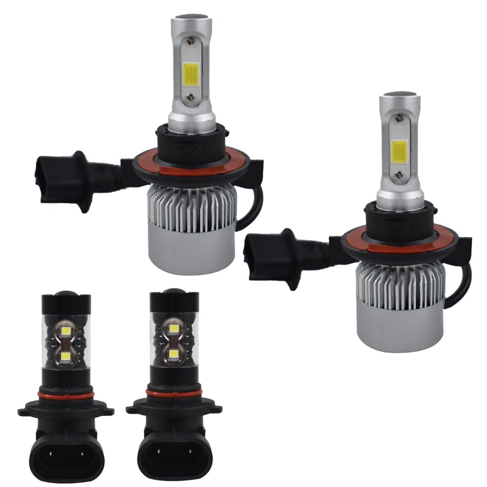 H13 9008 LED Headlight+9145 9140 Fog Lights Combo Pack for 2004 Ford F-150