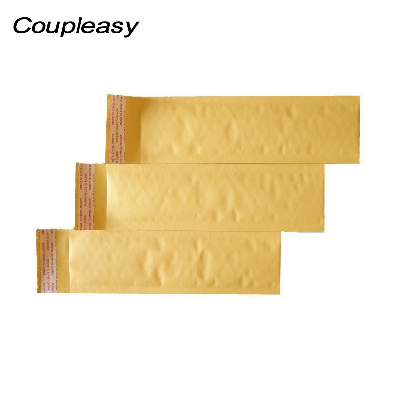 50Pcs/Lot Long Size Yellow Kraft Envelope with Bubble Long Bubble Mailers Padded Envelopes Shockproof Mail Packaging