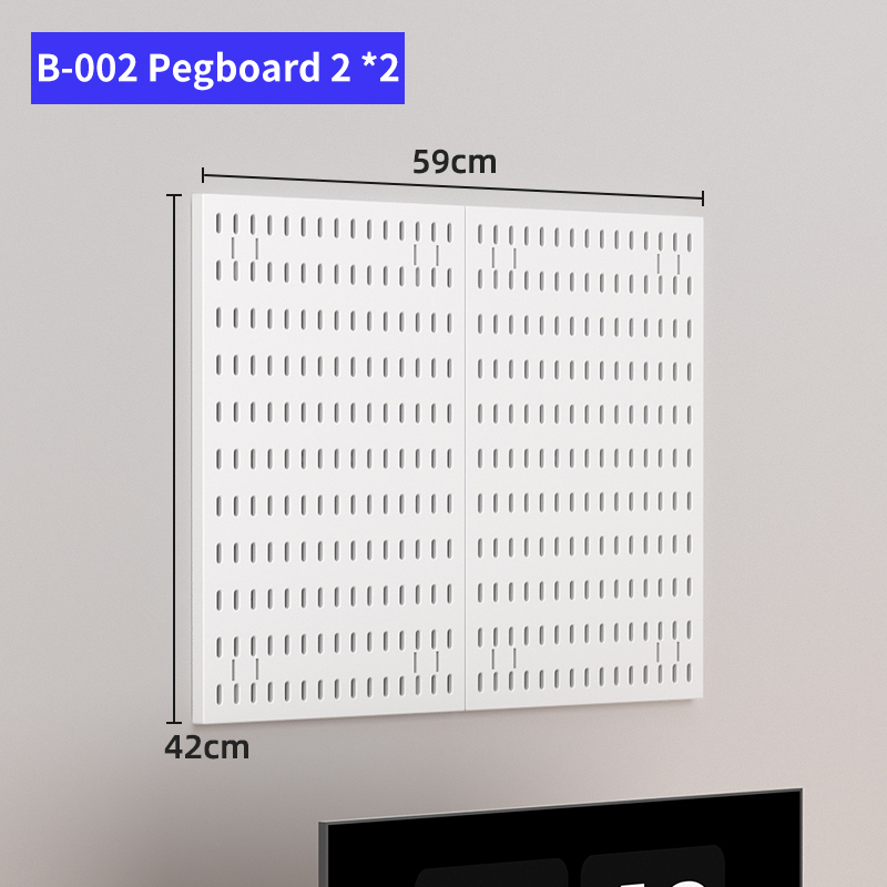 Wall - mounted pegboard for wall storage. Combine various accessories freely, and it doubles as an e - product display rack.