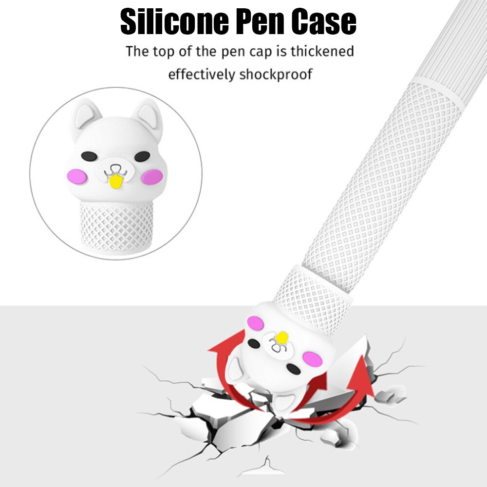 Für Apple Bleistift Fall Cartoon Bär Weiche Silikon Halter Stylus Stift Abdeckung Kompatibel Für Ipad Tablet Touch Stift Schutzhülle