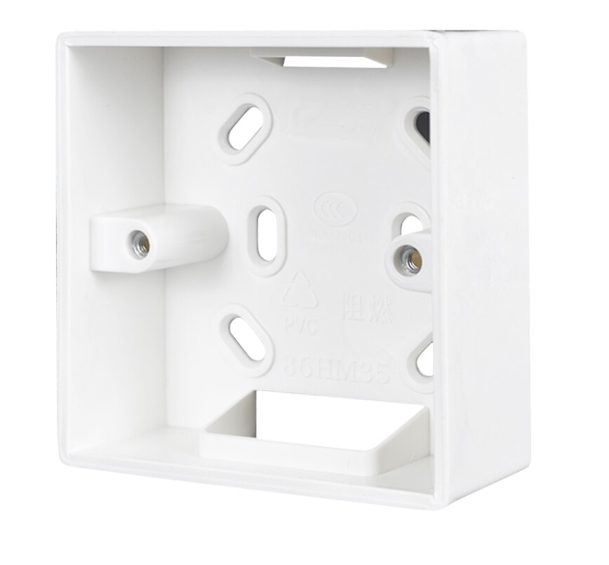 External Mounting Box 86mm*86mm*34mm for 86mm*86mm Standard Switches and Sockets Apply For Any Position of Wall Surface