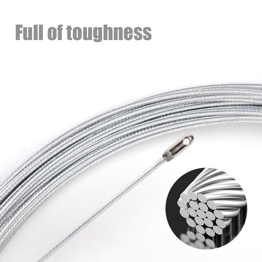 15M Electric Cable Wire Tape Conduit Duct Steel Cable Puller Wheel Pushing Tool for Wiring Installation Diameter 4mm