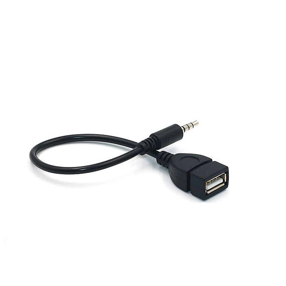 3.5mm Male Audio AUX Jack naar USB 2.0 Type A Vrouwelijke OTG Converter Adapter Kabel